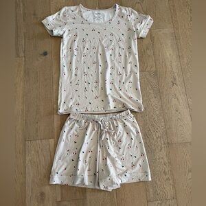 Cozys Womens Pajama Set Cherrries Medium
